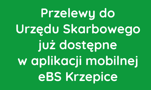 Przelewy do Urzędu Skarbowego w aplikacji mobilnej eBS Krzepice