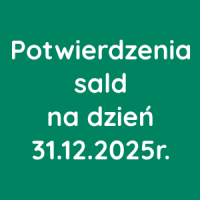 Potwierdzenia sald na dzień 31.12.2025r.