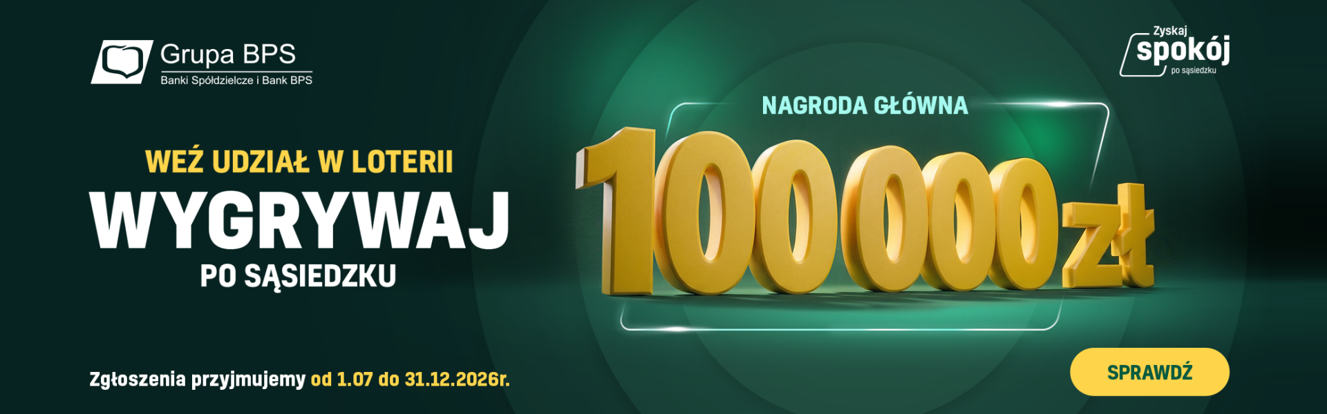 Baner Loteria Bądźcie Pewni Swego
